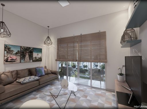 Mostrar a sala de estar do apartamento da vila das bromélias
