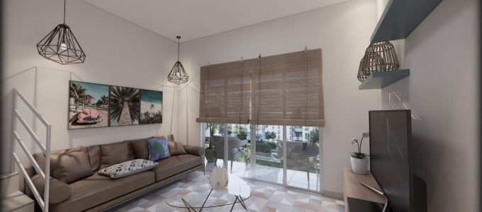 Mostrar a sala de estar do apartamento da vila das bromélias