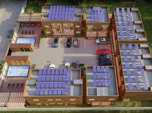 placas de energia solar no condominio vila das bromelias em porto seguro bahia brasil