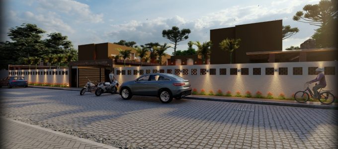 fachada do condomínio vila das bromélias em porto seguro bahia