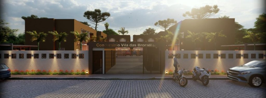 Fachada do Condomínio Vila das Bromélias em Porto Seguro Bahia